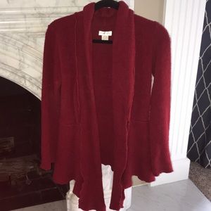 Deep red cover your assets sweater with shaping